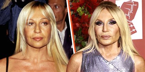 donatella versace in the 90s|Donatella Versace then and now.